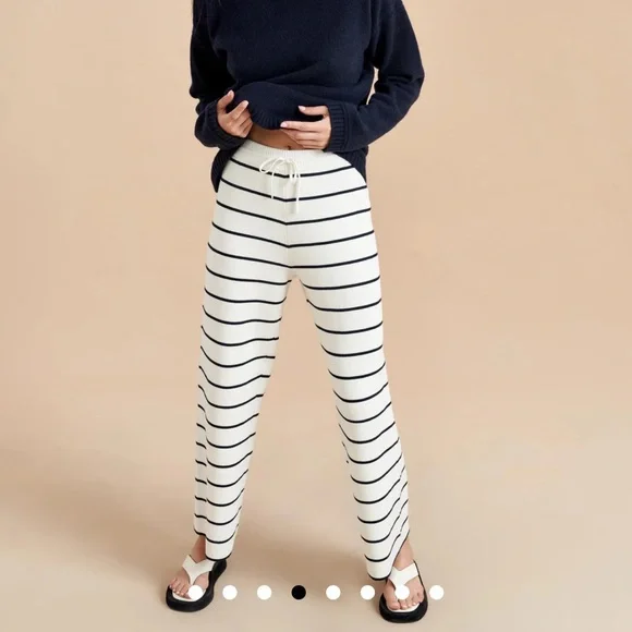 La Ligne Leo Pant Cream/Navy Striped - Picture 1 of 7